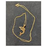 10K Gold   18' Dolphin and Chain   B1