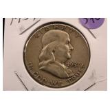 1957 Franklin Silver Half Dollar