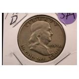 1959-D Franklin Silver Half Dollar