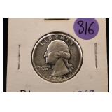 1963 Washington Silver Quarter
