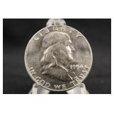 1954-D Franklin Silver Half Dollar
