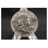 1954-D Franklin Silver Half Dollar