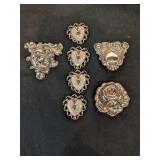 Lot of 7 Vintage Ornate Button Covers