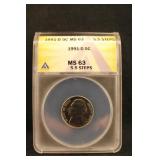 1991-D 5.5 Steps MS63 Jefferson Nickel