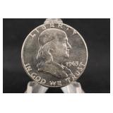 1963-P Uncirculated Franklin Silver Half Dollar