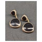 .925 Silver and Black Onyx Earrings