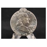 1963-P Uncirculated Franklin Silver Half Dollar