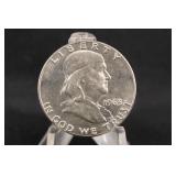 1963-P Uncirculated Franklin Silver Half Dollar