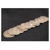 Lot of 10 Mixed Date Mercury Silver Dimes