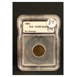 1884 Certified Indian Head Cent