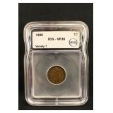 1886 Certified VF35 Indian Head Cent