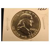 1963-P Uncirculated Franklin Silver Half Dollar