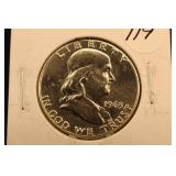 1963-P Uncirculated Franklin Silver Half Dollar