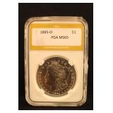 1885-O Certified Morgan Silver Dollar
