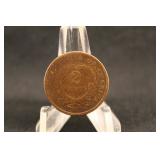 1866 2 Cent Coin