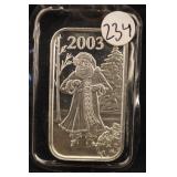1oz .999 Silver Bar