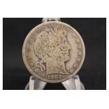 1902-P Barber Silver Half Dollar