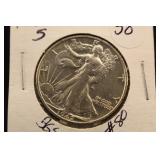 1942-S Walking Liberty Silver Half Dollar