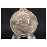 1951-P Uncirculated Franklin Silver Half Dollar
