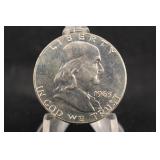 1963-P Uncirculated Franklin Silver Half Dollar