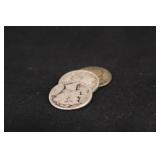 Lot of 3 1926,1929,1935 Mercury Silver Dimes