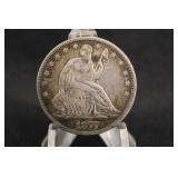 1877 Seated Liberty Silver Half Dollar