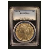 1881-S MS64 PCGS Certified Morgan Silver Dollar