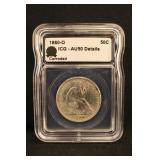 1860-O Certified Seated Liberty Silver Half Dollar
