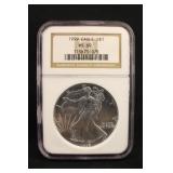 1999 MS69 NGC 1oz .999 Silver Eagle