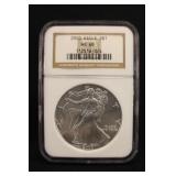 2000 MS69 NGC 1oz .999 Silver Eagle