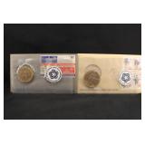 Lot of 2 Bicentennial First Day Cover Medals