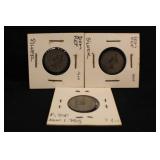 Lot of 3 90% Silver Dominican Republic Coins
