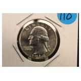 1964-D Uncirculated Washington Silver Quarter