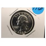 1964-D Uncirculated Washington Silver Quarter