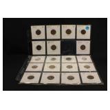 Sheet of 19 Lincoln Head Wheat Pennies
