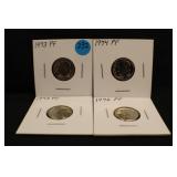 Lot of 4 1973-1976 Proof Roosevelt Silver Dime