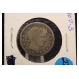 1907-S Barber Silver Quarter