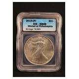 2015-P MS69 1oz .999 Silver Eagle Certified