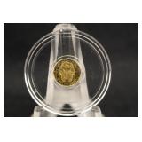 1/200thoz .9999 Pure Gold Coin