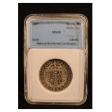 1937 Certified New Zealand Silver Half Crown