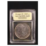 1887-P Certified Morgan Silver Dollar