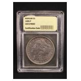 1889-P Certified Morgan Silver Dollar
