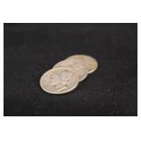 Lot of 3 1944 Mercury Silver Dimes P,D,S