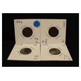 Lot of 4 Mixed Date Indian Head Cents