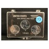 Zinc Coated Steel Wheat Cent Set P,D,S