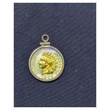 1905 Indian Head Cent in Pendant Bezel