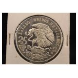 1968 Mexico 25 Pesos Olympic Silver Coin