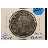 1951 Canada Silver 50 Cent Coin