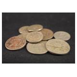Lot of 10 1910-1920's Cuba Coins
