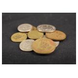 Lot of 10 1940's Cuba Coins